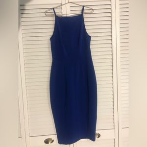 NWT Royal Blue Scuba Fabric Fitted Pencil Dress from H&M